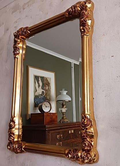 Stor spegel,  förgylld ram
