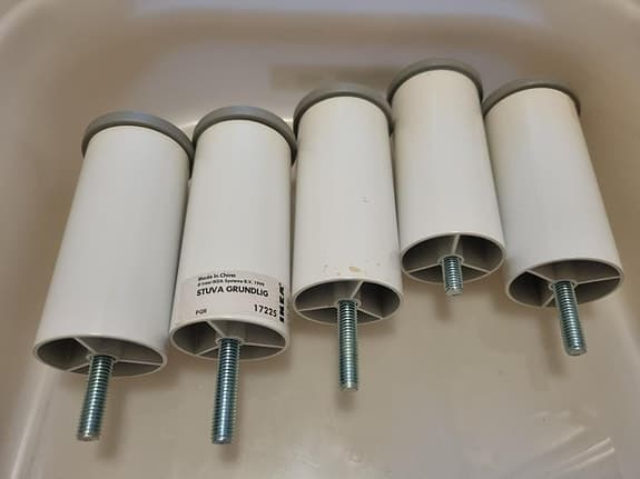 10 Bestå ben STUVA GRUNDLIG till IKEA Bestå 2 dubbelbänkar