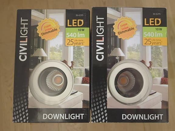 Downlight LED PRO 230V 10W 540lm 2300-2700K IP44 159kr/st
