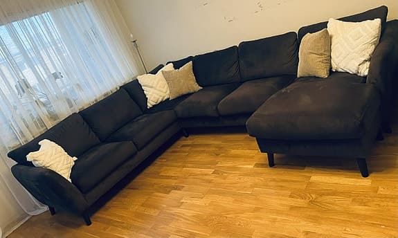 Stor hörnsoffa