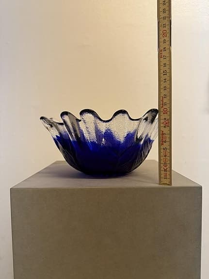 Glasskål kornblå