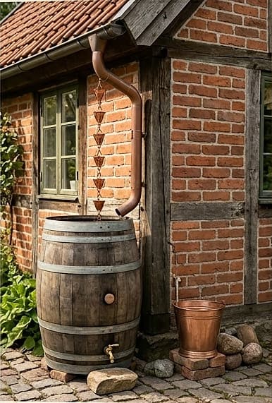 Ekfat som planteringskruka, regntunna eller utomhusbord