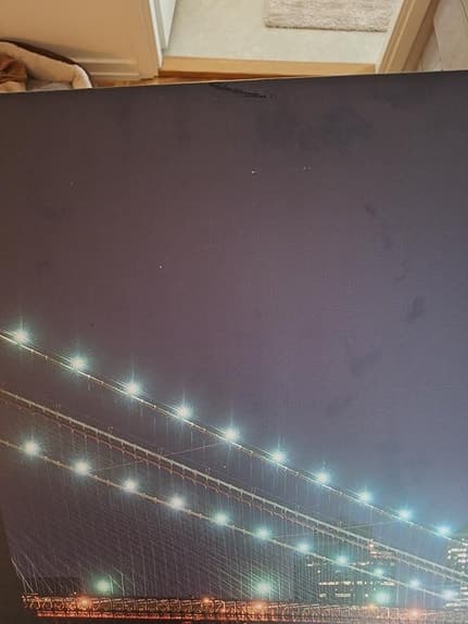 Stor tavla på Brooklyn Bridge