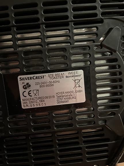Brödrost SilverCrest STE 950 A1