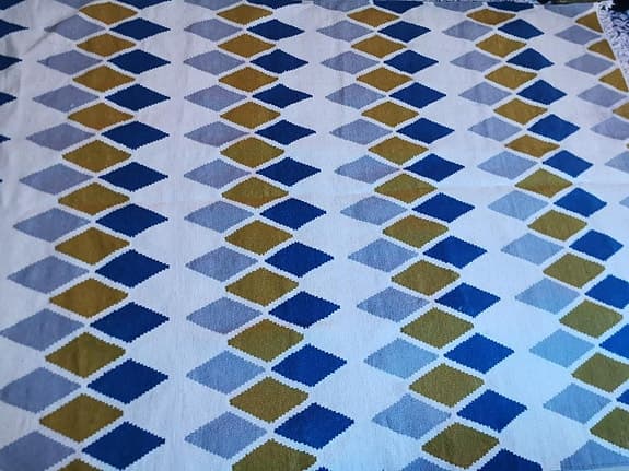 Matta Labliong Rota Av ren indisk ull och bomull