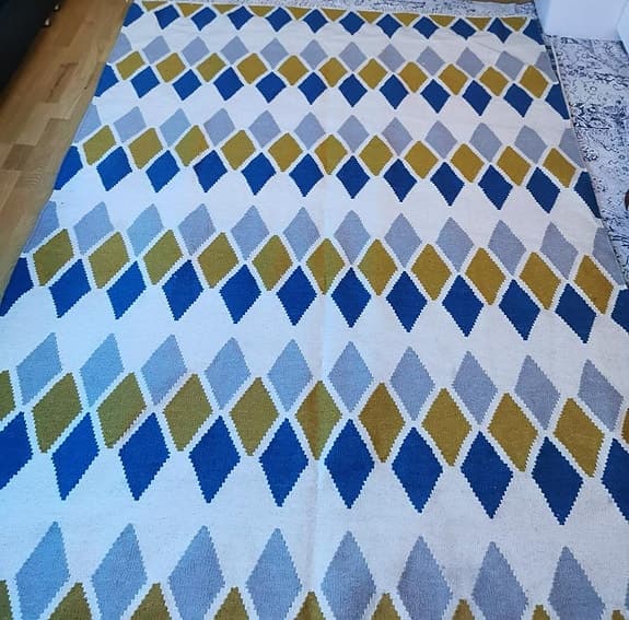 Matta Labliong Rota Av ren indisk ull och bomull