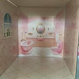 Barbihus med möbler