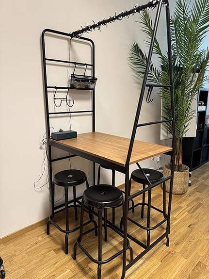 IKEA barbord HÅVERUD inkl. stolar & tillbehör