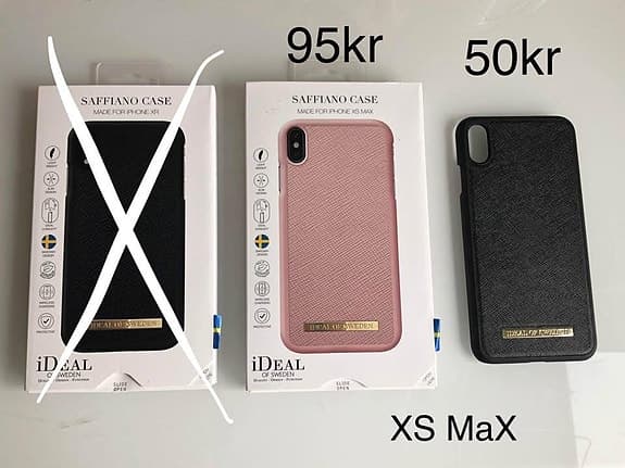Ny Ideal of sweden skal fodral iphone xs max 6,7,8 plus rosa