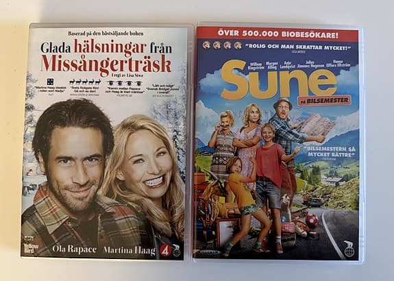 DVD-filmer - 9 st - Boktjuven, Moulin Rouge, Nine, Tsatsiki, Sune, mfl