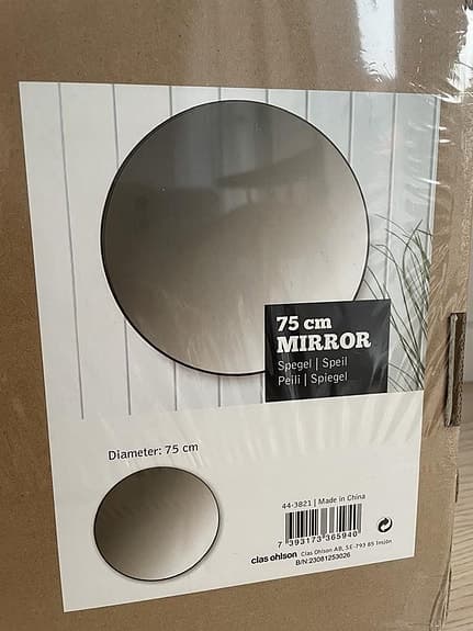 Rund spegel 75 cm - Nyskick