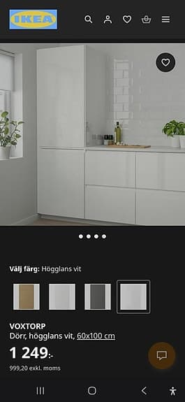 Köksluckor högglans vit.
