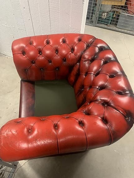 Skinnfåtölj Chesterfield