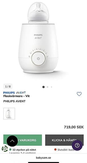 Philips Avent snabb flaskvärmare