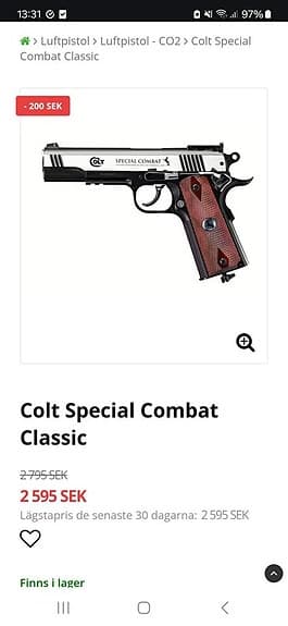 Soft air gun Colt Special Combat