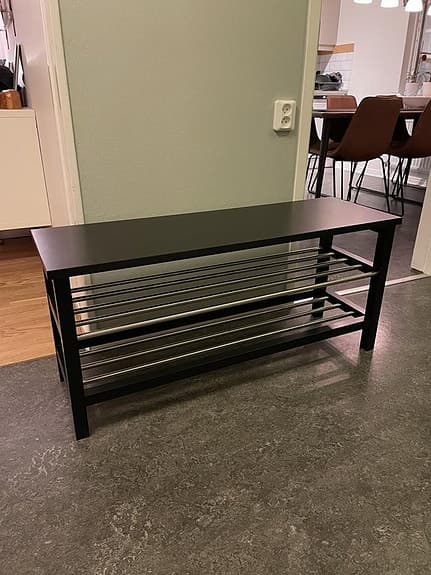 IKEA TJUSIG bänk med skoförvaring