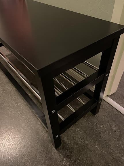IKEA TJUSIG bänk med skoförvaring