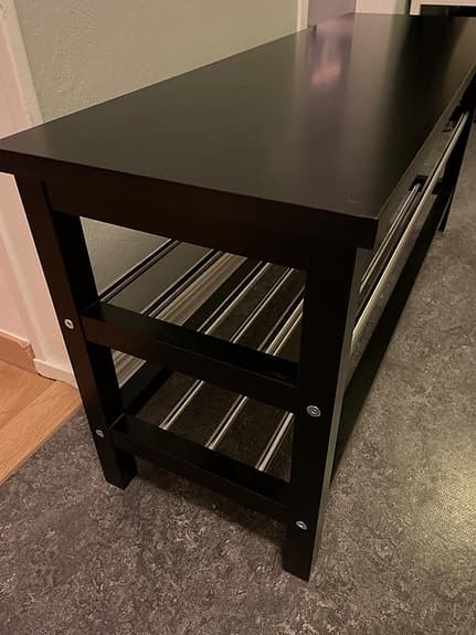 IKEA TJUSIG bänk med skoförvaring