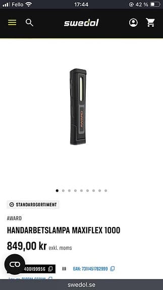 Arbetslampa AWARD maxiflex led (ny)