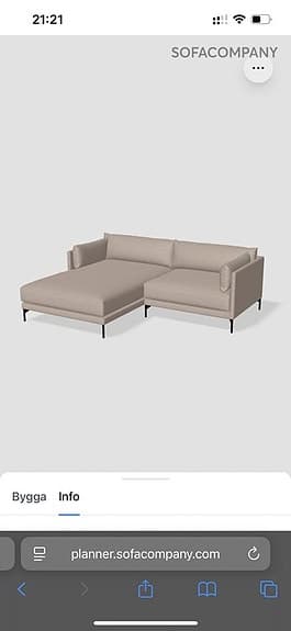 Fint 3-sits modulsoffa med divan från Sofacompany