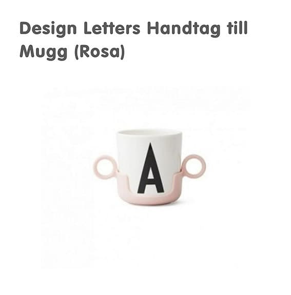 Ny Design Letters Rosa Handtag till mugg baby bebis pipmugg