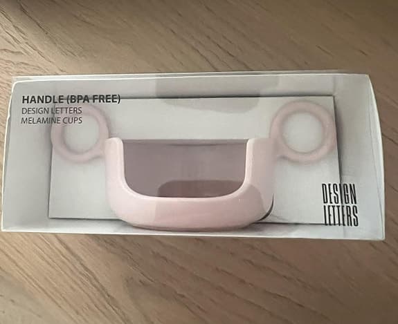 Ny Design Letters Rosa Handtag till mugg baby bebis pipmugg