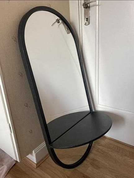 Spegelhyllor till din salong / din hall / ditt sovrum • 2 st ovala spegelhyllor