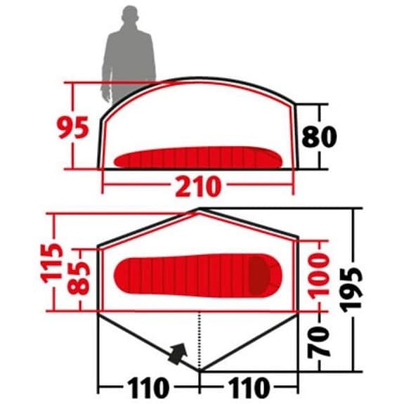 Nytt tält Wechsel Bella 1.5 personer ultralätt & vindstabil camping Ny