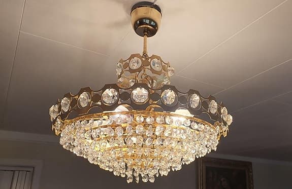 Elegant Kristallkrona stor - 42 diameter