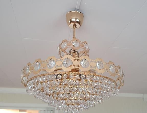 Elegant Kristallkrona stor - 42 diameter