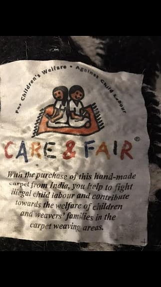 Handgjord matta från Indien