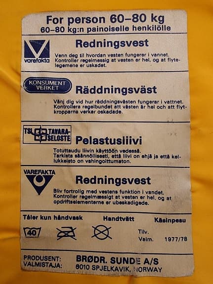 Flytväst 60 - 80 kg