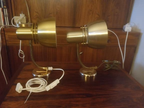 VÄGGLAMPOR, ett par, Belid. 1900 talet andra hälft.