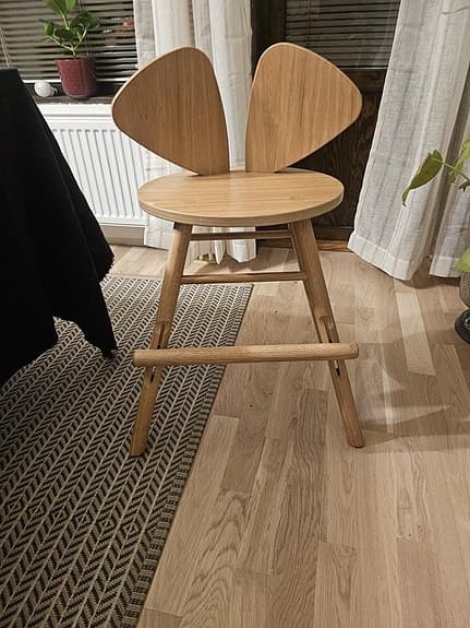 Nofred mouse barnstol oak