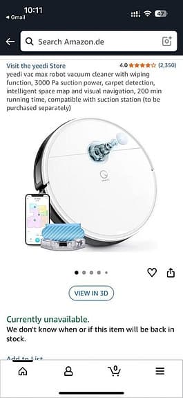 Robotdammsugare (med moppfunktion)