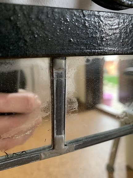 Industrispegel med metallram