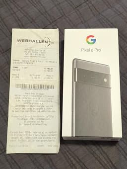 Google Pixel 6 Pro 5G 128GB Svart ny o oöppnad kvitto olås