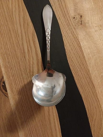 Ny silver Alpaca små gafflar +såssked +tårtspade paketpri