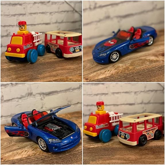 gamla antika leksaks fordon/bilar, Marvel Spiderman bil