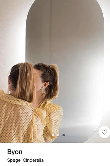 Helt ny! Byon spegel Cinderella med LED ljus ord pris 3990kr