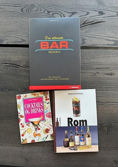 3 böcker om cocktails, spritdrycker & rom