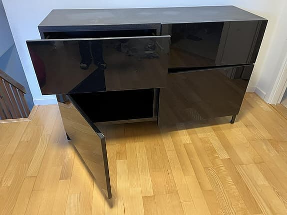 Hurts/förvaringssystem med dörrar och lådor/IKEA, BESTÅ