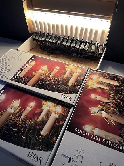 Julgransbelysning 4 lådor oanvända