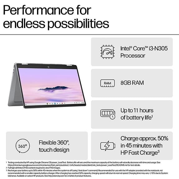 HP Chromebook x360 14"