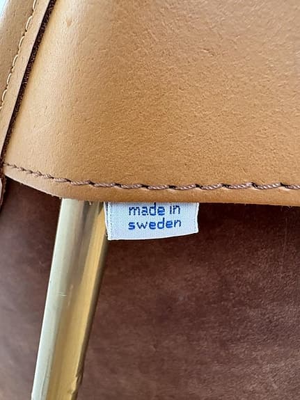 Läderfåtölj från Decotique, Sverige