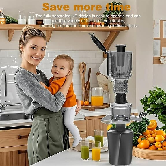 HELT NY Slow Juicer - Juicepress - Juicer - 250W - Grå