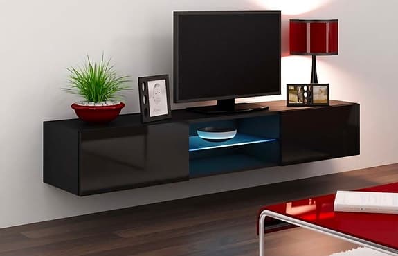 tv bänk LED belysning (blå)