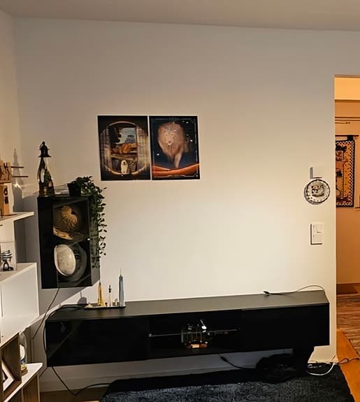 tv bänk LED belysning (blå)