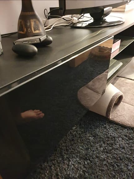 tv bänk LED belysning (blå)