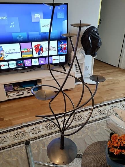 Ljushållare svart metall dekoration